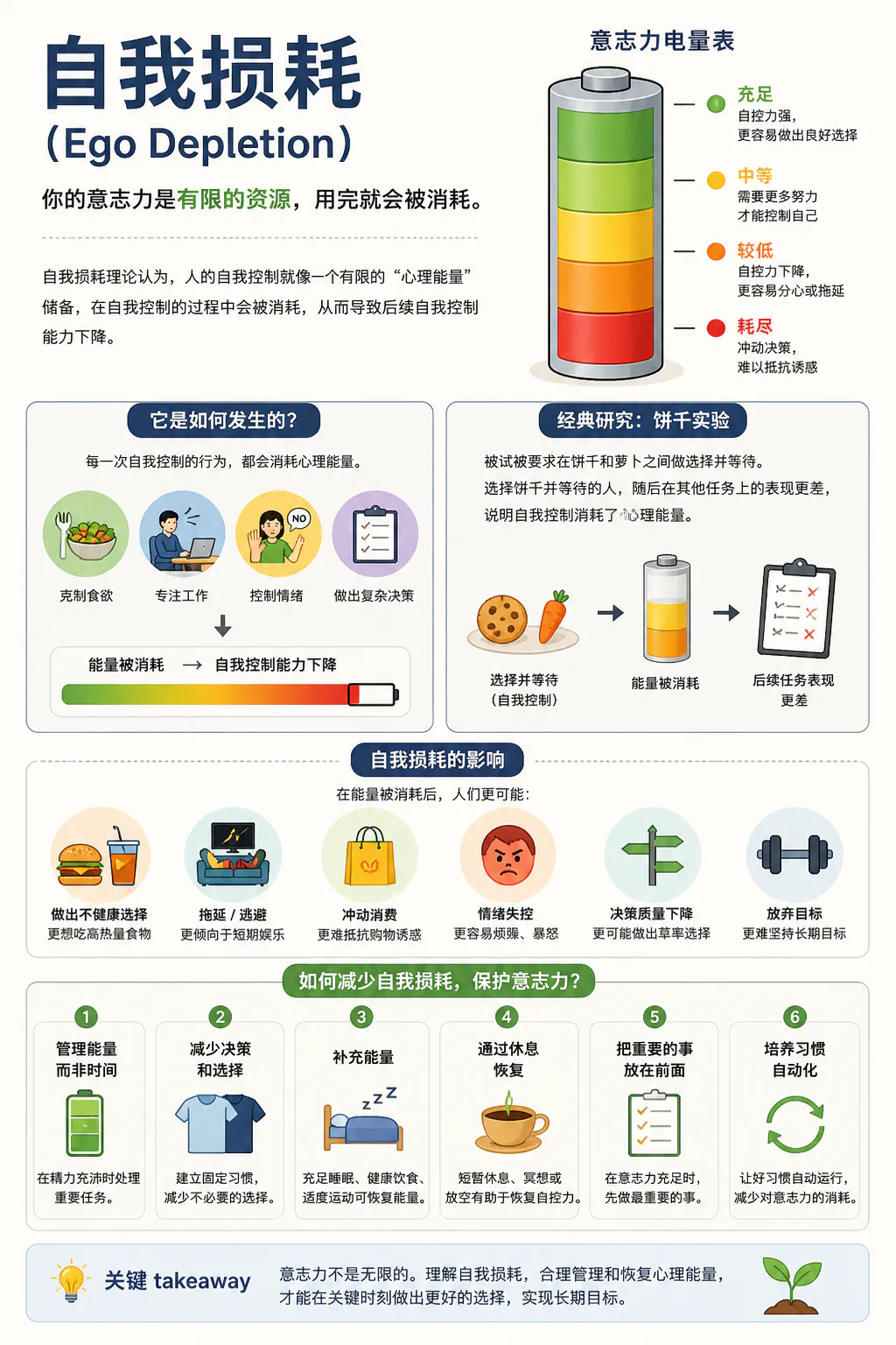 自我损耗：你的意志力是有限的资源